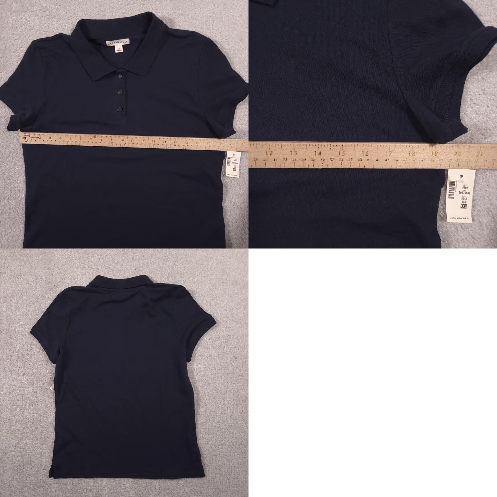 Aeropostale Aeropostale Polo Shirt XXL Blue Collared Short Sleeve Knit Top Cotton Junior Womens Boys? Vendor Size XXL / US 16-18 / IT 52-54 - 8 Thumbnail