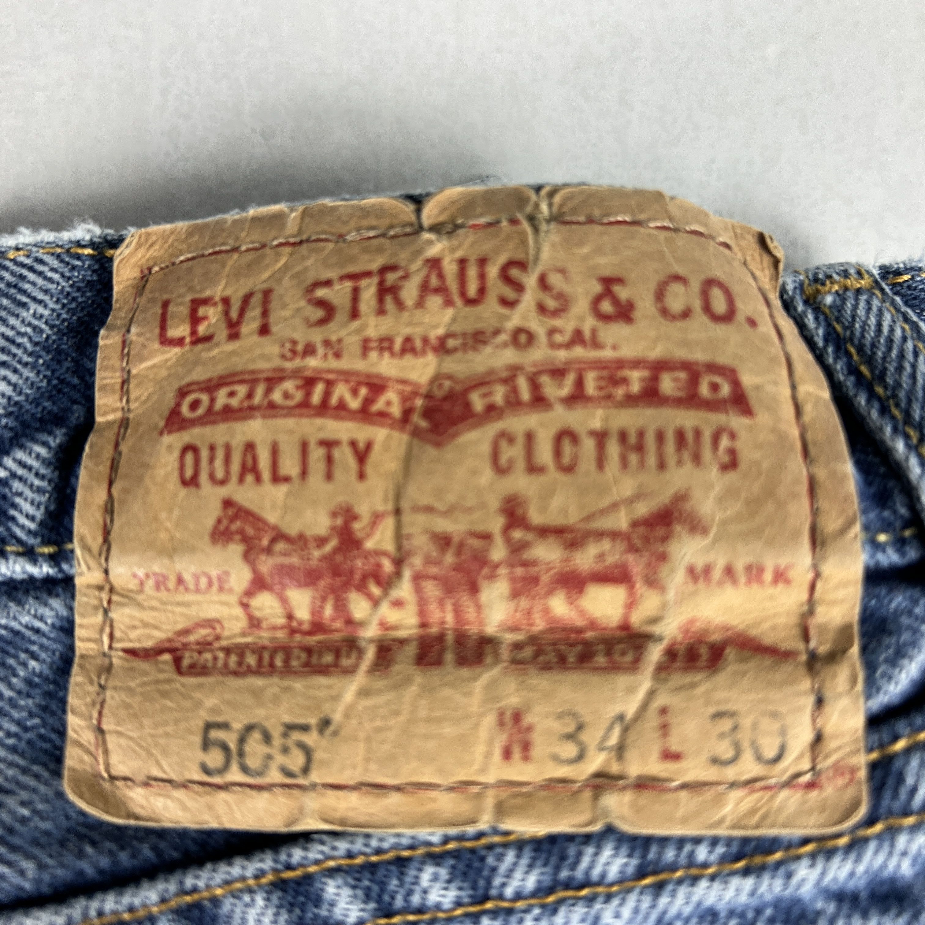 Levi's Levi's Jean Shorts 505 Faded Cut Off Cotton Denim Jorts Size US 34 / EU 50 - 11 Thumbnail