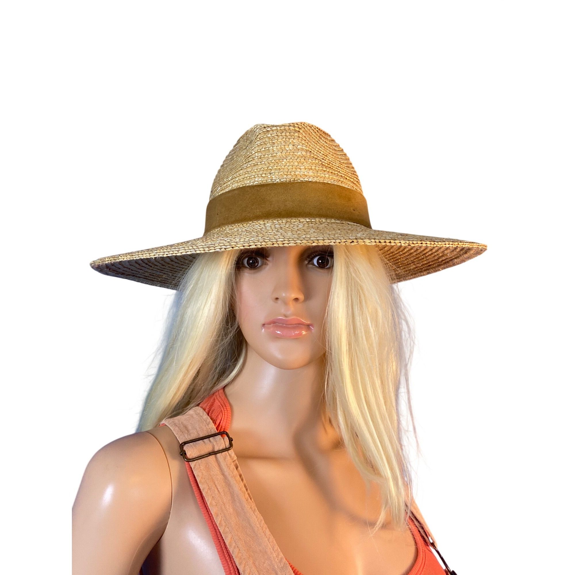 Other NWT Gigi Pip Isla Straw Fedora Hat S/M 57cm Adjustable Wide Size ONE SIZE - 19 Thumbnail