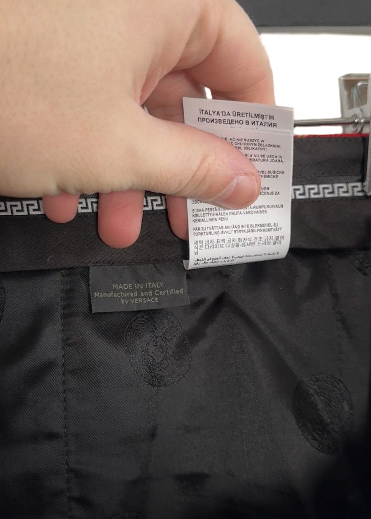 Versace Versace Black Red Plaid Accent Tuxedo Pants Size 27" / US 4 / IT 40 - 10 Thumbnail