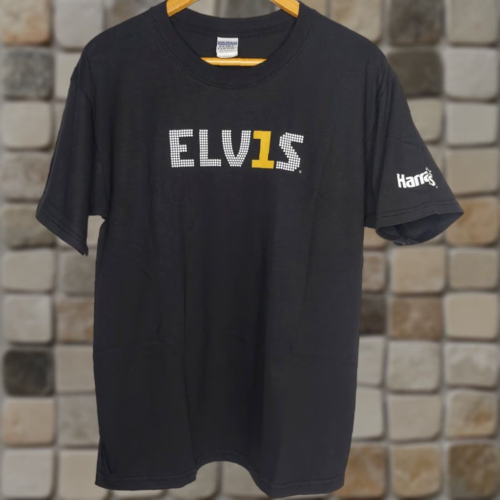 Gildan VINTAGE Harrahs Casino ELVIS Presley ELV1S Shirt Large Black The King Music Rockabilly Size US L / EU 52-54 / 3 - 1 Thumbnail