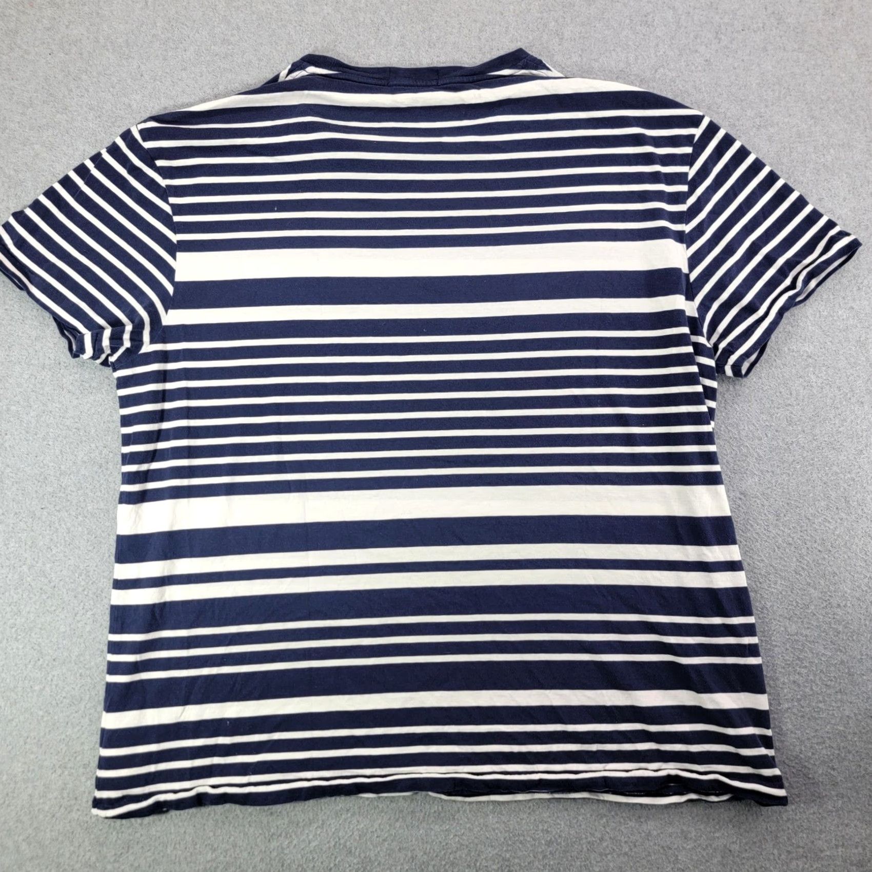 Polo Ralph Lauren Polo Ralph Lauren Mens XL Classic Fit Striped Pocket T-Shirt Navy Blue Pony Size US XL / EU 56 / 4 - 5 Thumbnail