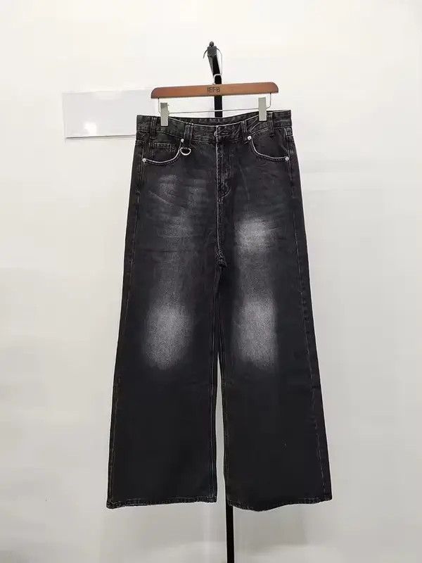 Japanese Brand Fujimori x Hino Black Washed Denim Jeans Size US 31 - 8 Thumbnail