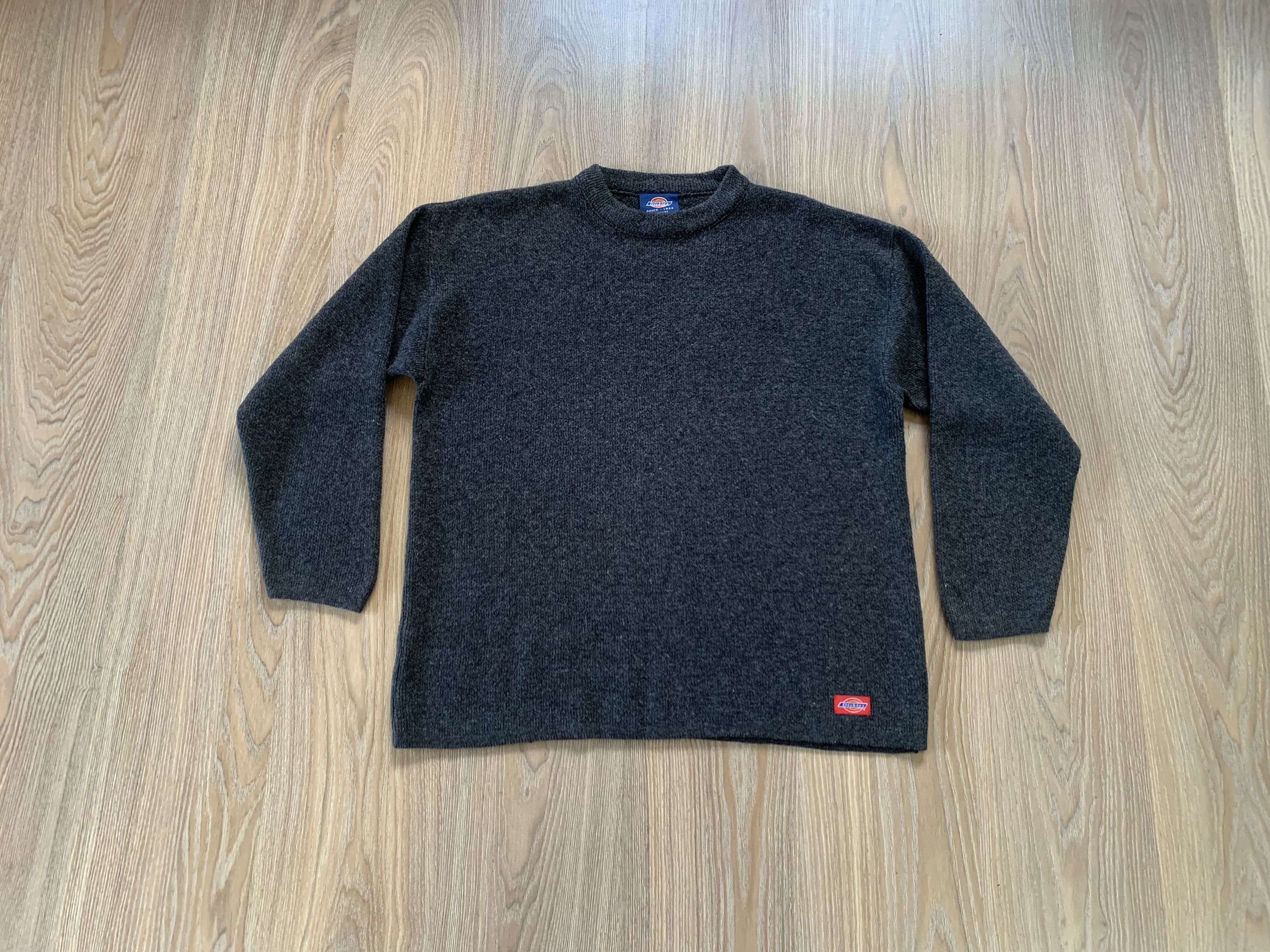 Dickies Dickies Mens Vintage Grey Wool Sweater Crew Neck Jumper Size US M / EU 48-50 / 2 - 12 Thumbnail