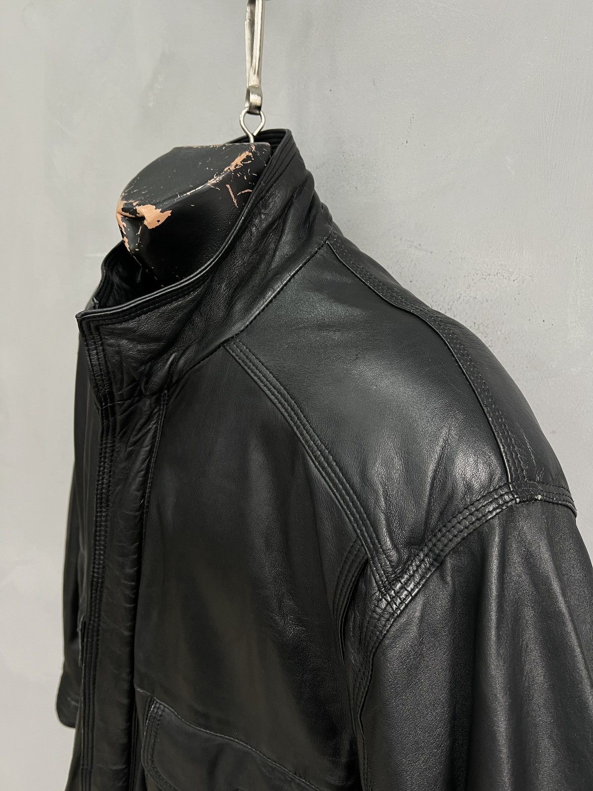 Leather Oversized balenciaga style leather bomber jacket y2k hype Size US S / EU 44-46 / 1 - 5 Thumbnail