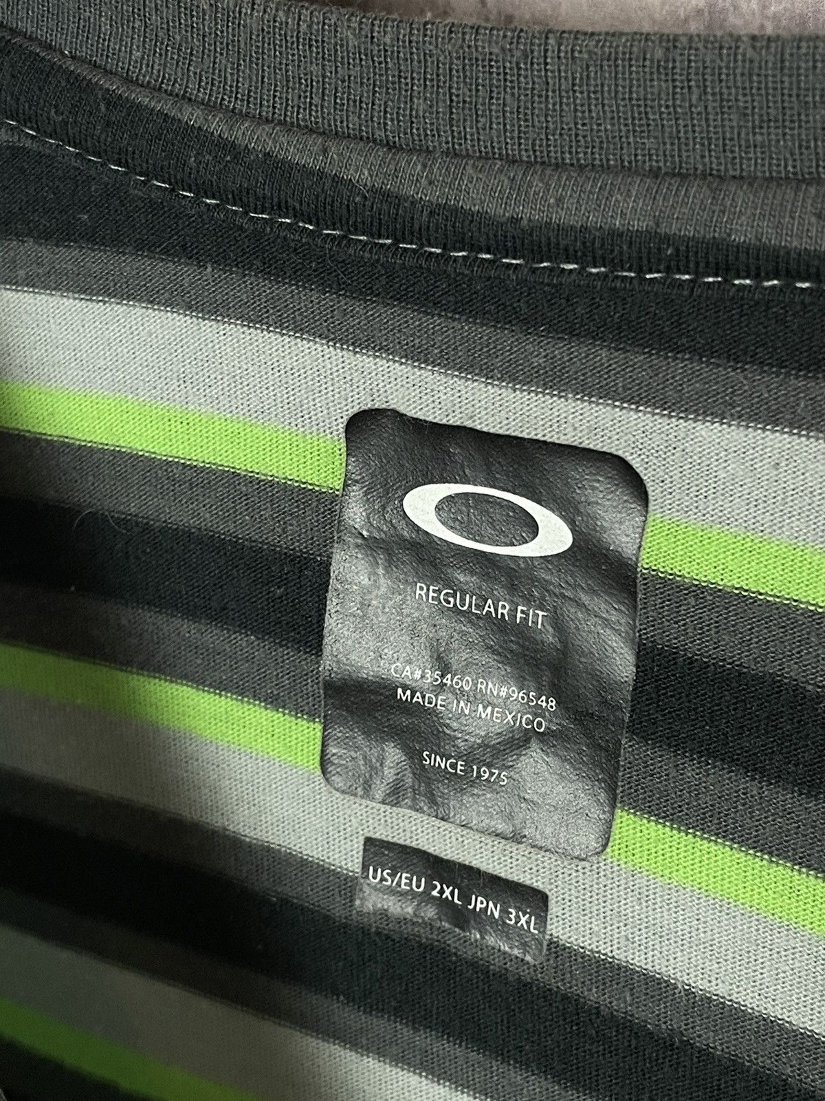 Oakley Vintage Oakley Stripes T-Shirt Polo Center Logo Japanese Size US XL / EU 56 / 4 - 6 Thumbnail
