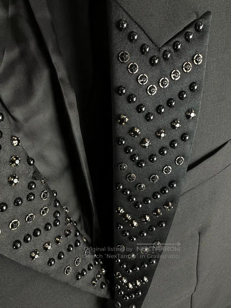 Givenchy Givenchy Size46 Pearl Collar Suit Jacket Size US M / EU 48-50 / 2 - 3 Thumbnail