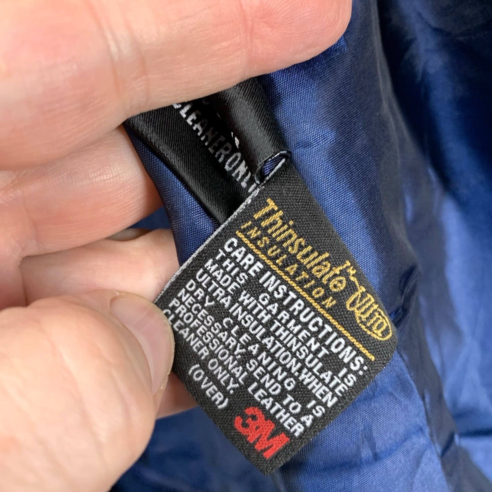 Vintage Pelle Studio Wilsons Mens Black Leather Jacket Thinsulate Full-Zip Blue Lined Size US L / EU 52-54 / 3 - 7 Thumbnail