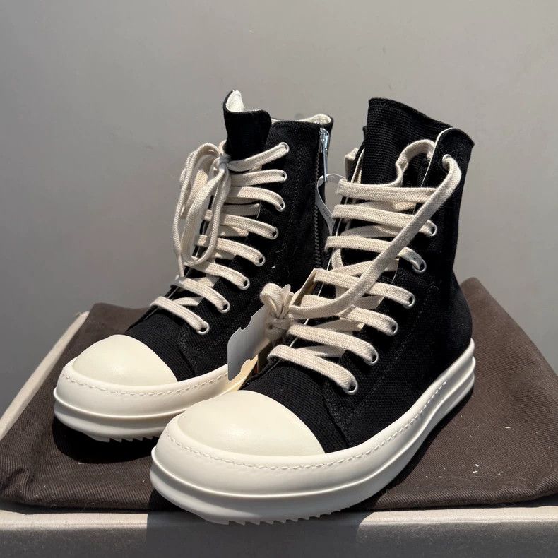 Rick Owens rick owens size 36 Double-thread high-top canvas large Con Size US 6 / IT 36 - 2 Thumbnail