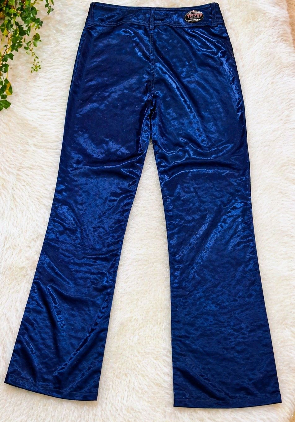 Other Vintage 1999 TKTW Metallic Blue Pants Size 24" / US 00 / IT 34 - 2 Thumbnail