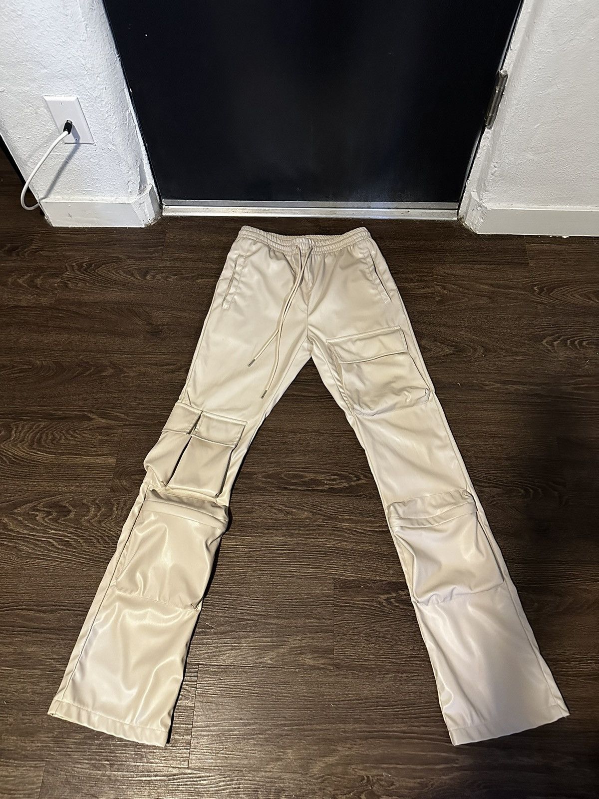 Other White Cream Leather Pants Size US 28 / EU 44 - 1 Thumbnail