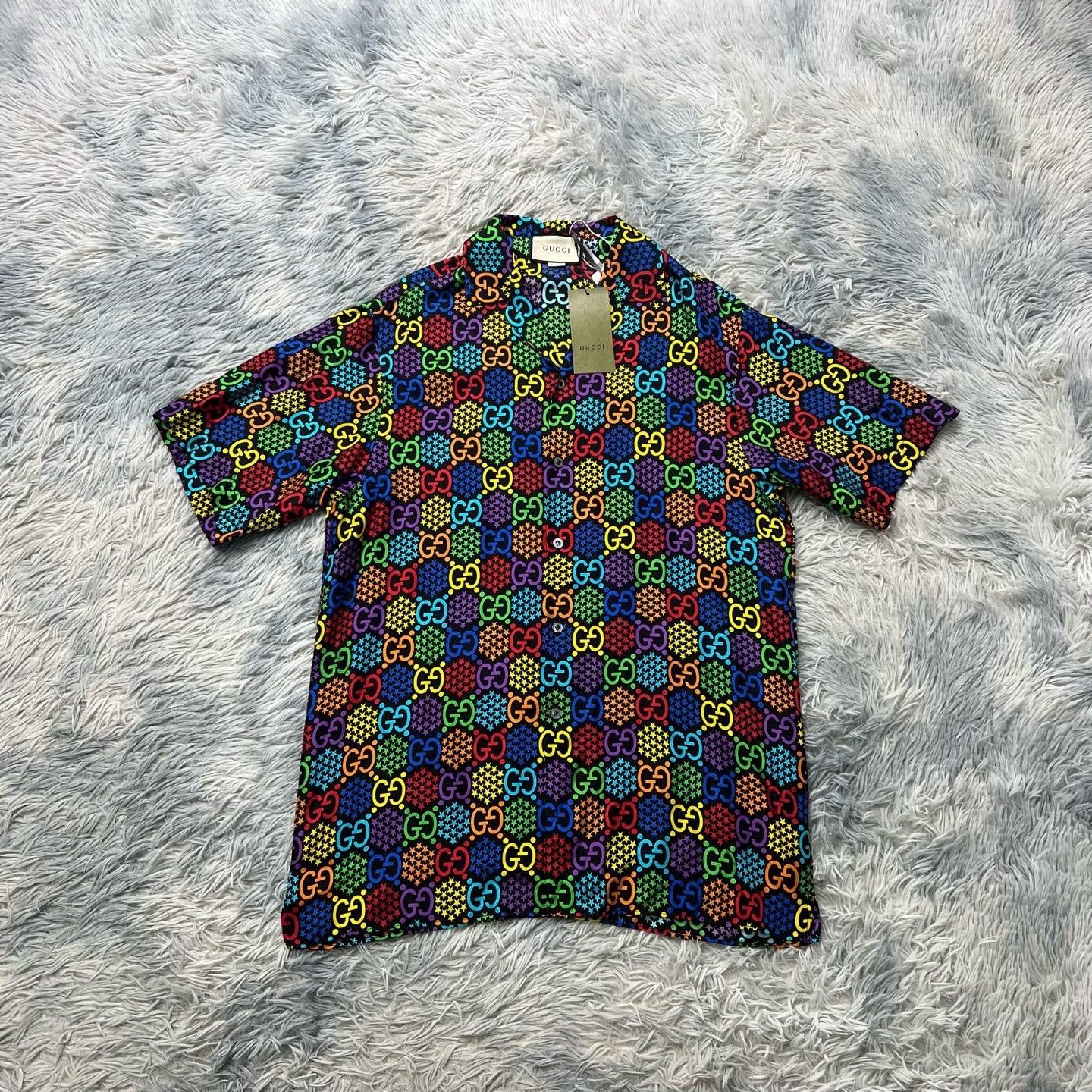 Gucci Gucci All-Over Print Short-Sleeve Shirt Size US M / EU 48-50 / 2 - 6 Thumbnail