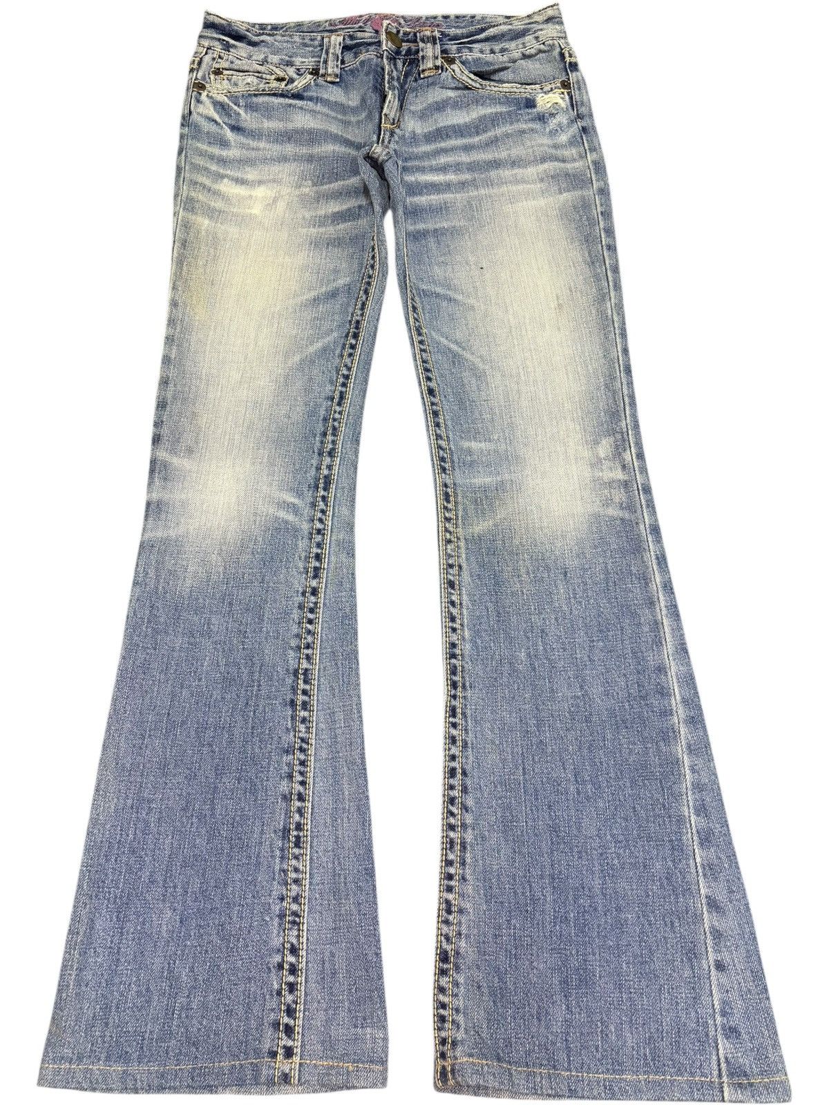 Diesel Vintage Japanese Brand Distressed Low Rise Flare Jeans Size 28" / US 6 / IT 42 - 1 Thumbnail