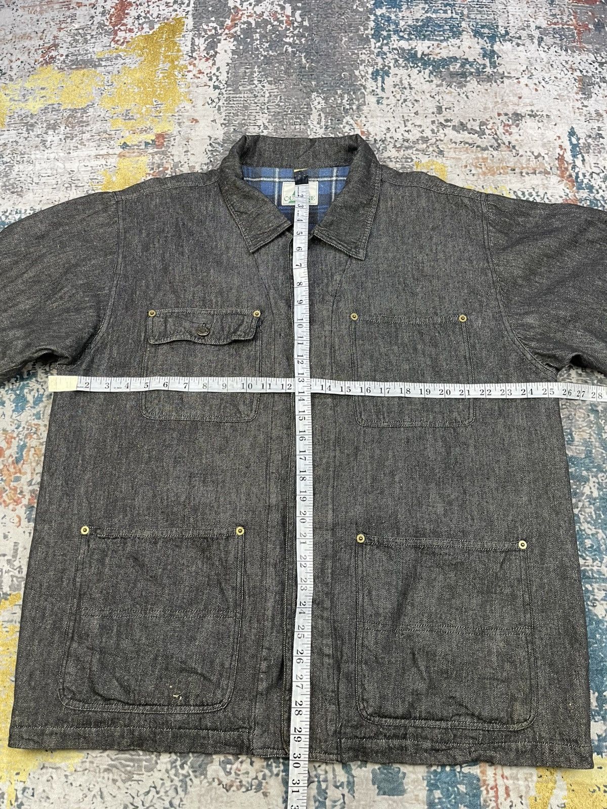 Japanese Brand Vtg Outline Chambray Flannel Lining Chore Jackets Size US M / EU 48-50 / 2 - 10 Thumbnail