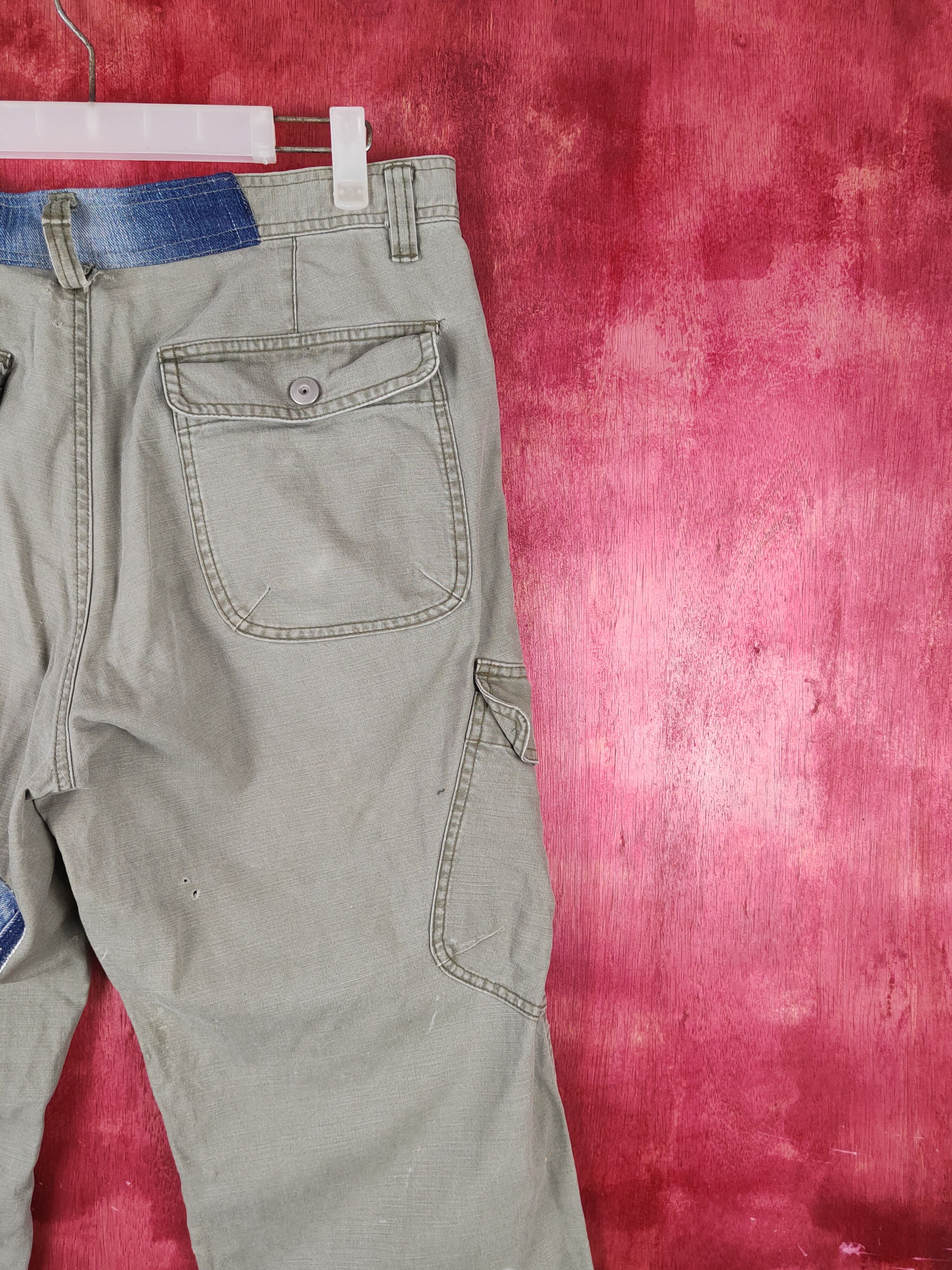 Japanese Brand Uniqlo Green Faded Multipocket Tactical Cargo Pants #S1344 Size US 34 / EU 50 - 16 Thumbnail
