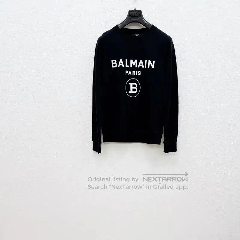 Balmain Balmain Black Cotton Long Sleeve Sweatshirt . Size US S / EU 44-46 / 1 - 1 Thumbnail