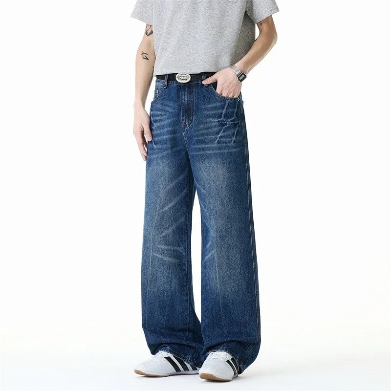 Vintage American Style Men's Washed Jeans Size US 33 - 1 Thumbnail