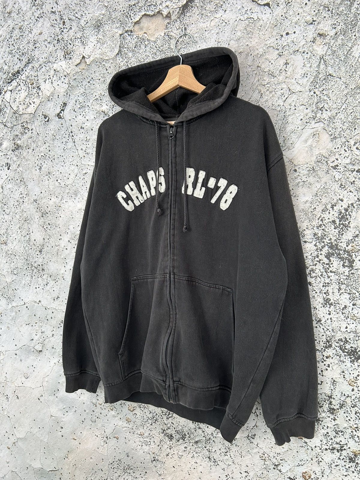 Chaps Ralph Lauren Vintage Chaps Ralph Lauren Black Zip Hoodie Baggy Rap 90s Size US M / EU 48-50 / 2 - 2 Thumbnail