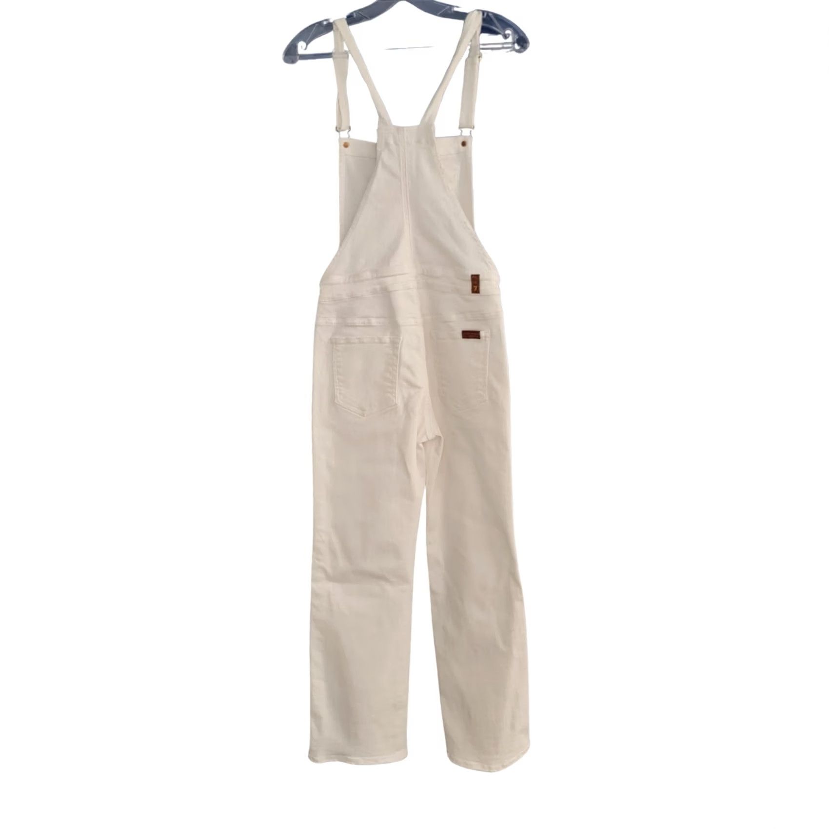 7 For All Mankind 7 For All Mankind Womens Dungarees White XS Sleeveless Overalls Size 26" / US 2 / IT 38 - 2 Thumbnail
