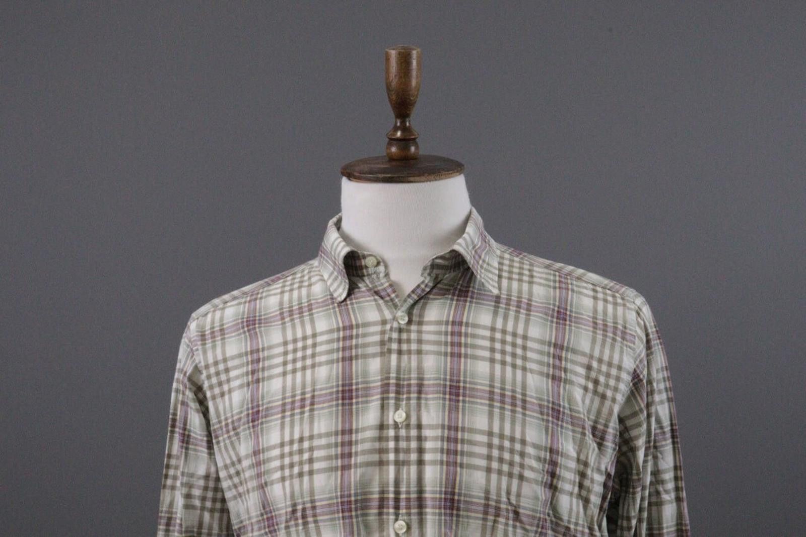 Etro Etro Milano Beige Check Button Down Shirt Size XL Size US XL / EU 56 / 4 - 2 Thumbnail