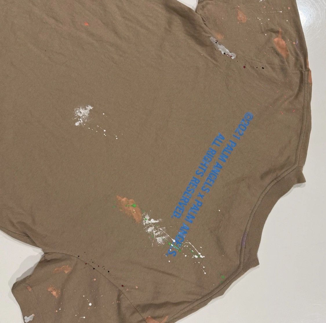 Palm Angels Palm Angels Palm Tree Tshirt Beige Size US M / EU 48-50 / 2 - 3 Thumbnail