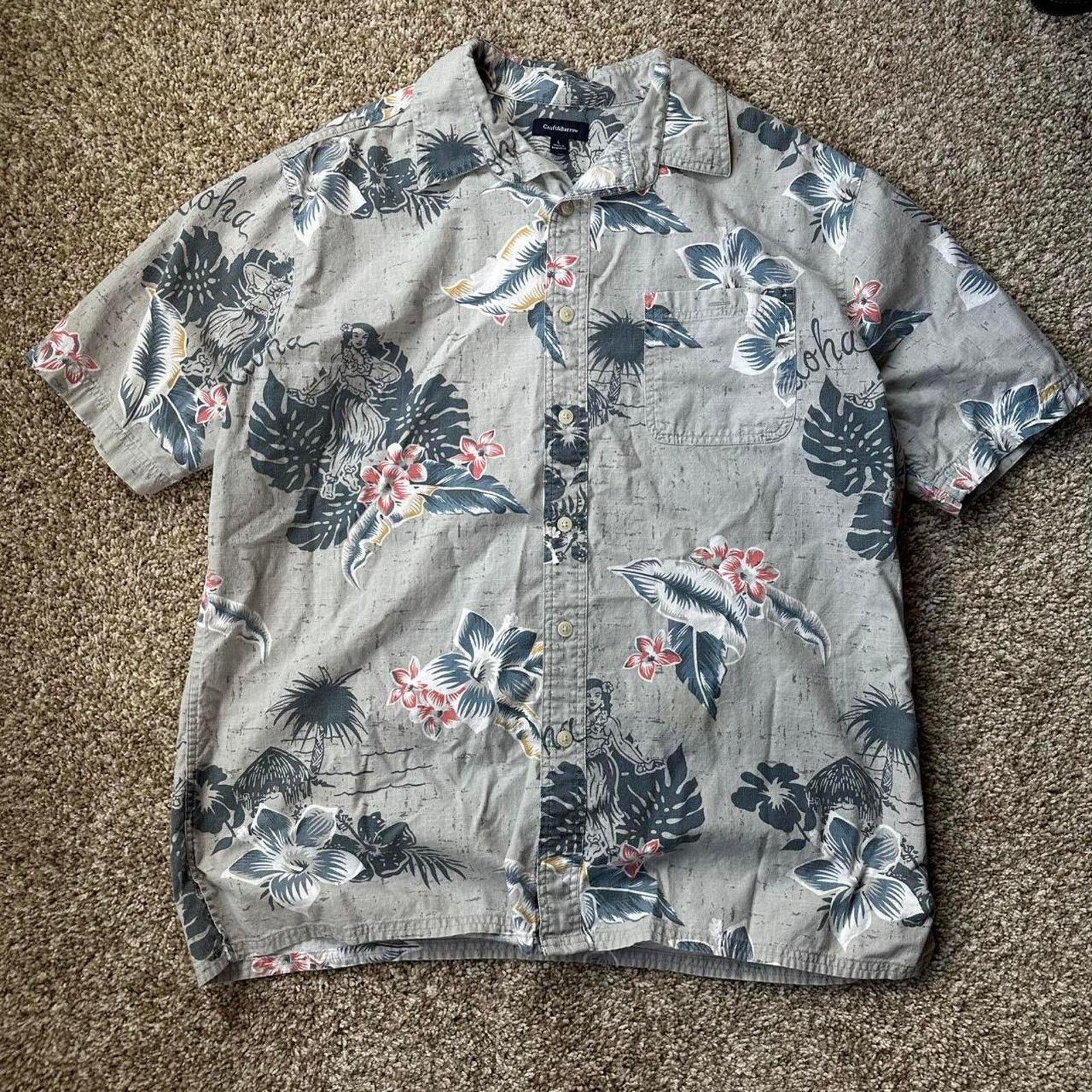 Vintage Vintage Hawaiian Aloha Pinup Girl Button Beach shirt Size US L / EU 52-54 / 3 - 2 Thumbnail