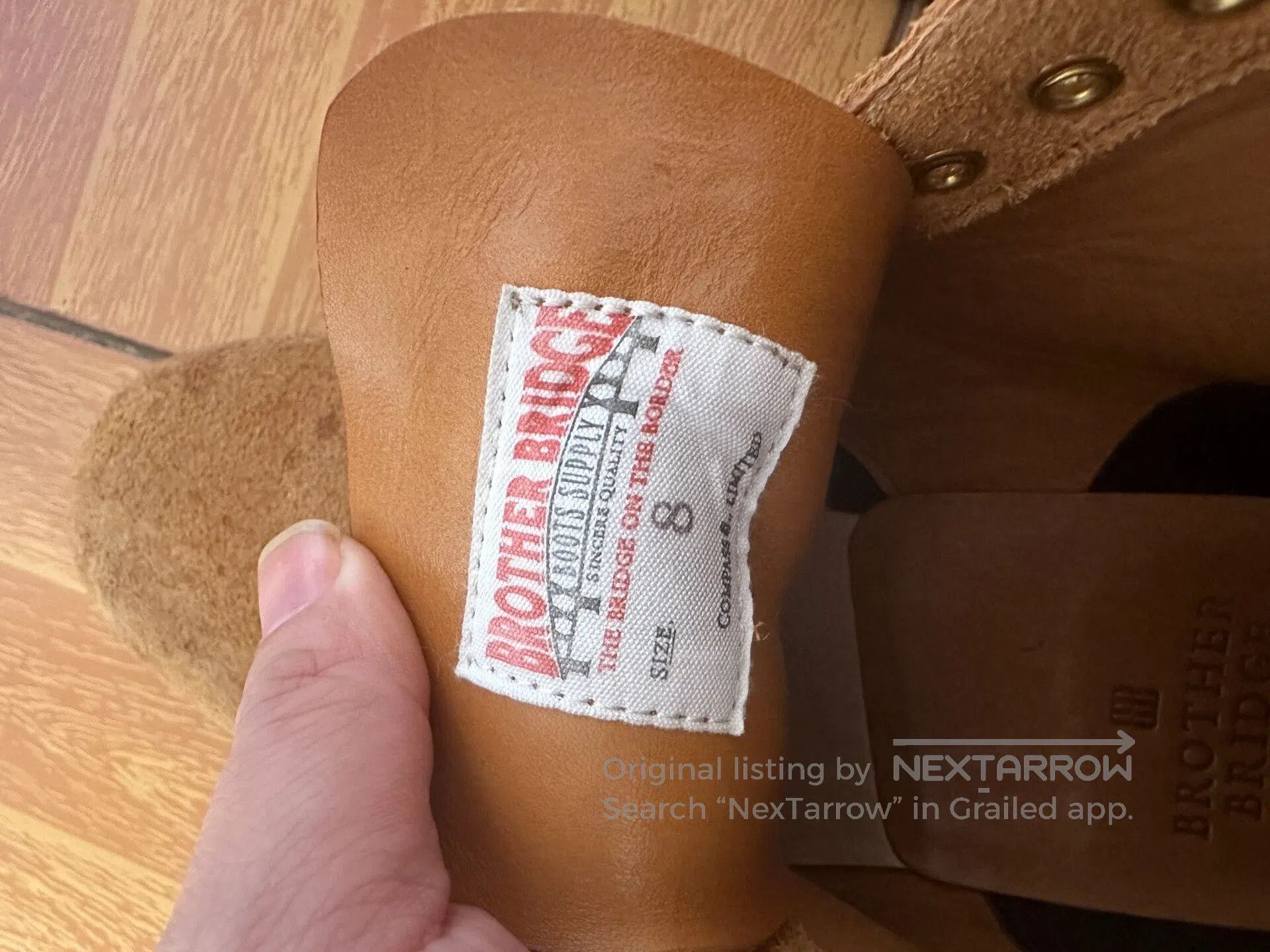 Japanese Brand Vintage Japanese Gold Suede Work Boots. Size US 8 / EU 41 - 7 Thumbnail