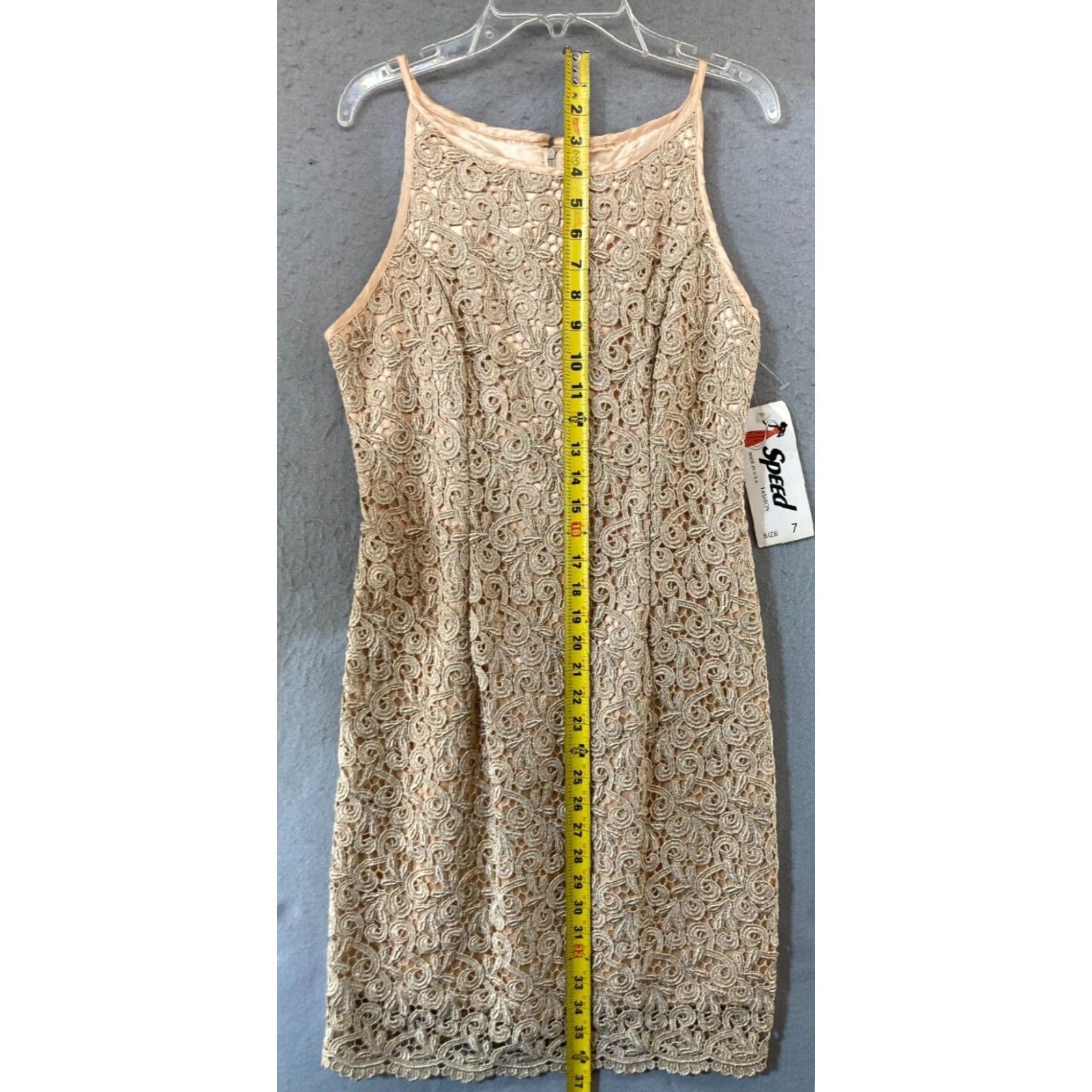 Speedo Speed Fashion Womens Dress 7 Gold USA MADE NWT Vintage Metallic Size M / US 6-8 / IT 42-44 - 4 Thumbnail