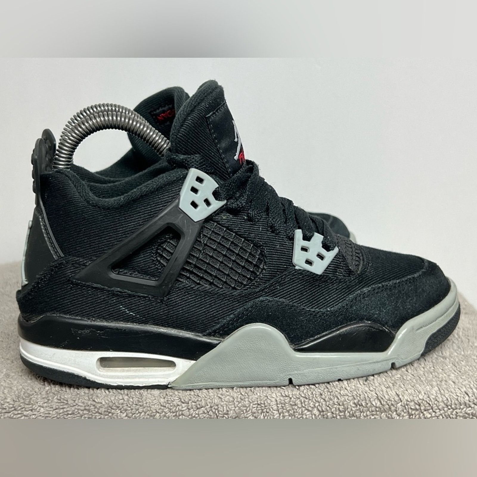 Jordan Brand Size 4.5Y (GS) - Jordan 4 Retro SE Low Black Canvas Size US 6 / IT 36 - 5 Thumbnail