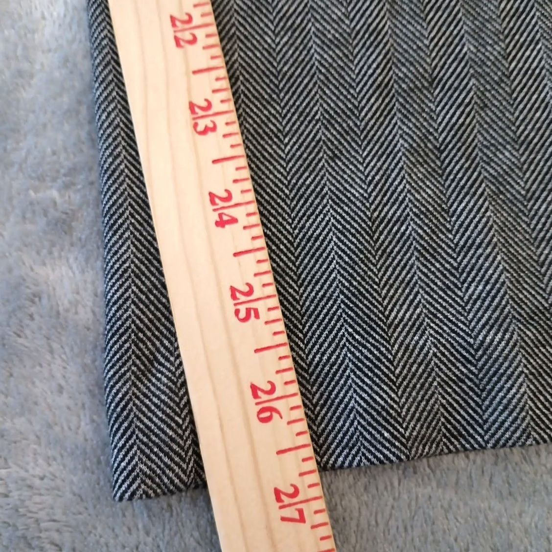Loft Loft Pants Ankle Women's XS Gray Herringbone Pull On Straight Stretch Elastic Waist Mid Rise 27 in Inseam Size 26" / US 2 / IT 38 - 5 Thumbnail
