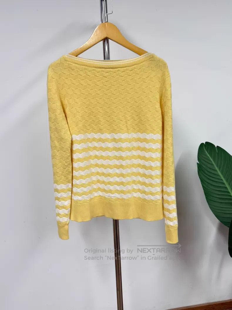 Loro Piana Loro Piana King's Gift Series Yellow and White Striped Kni Size XS / US 0-2 / IT 36-38 - 1 Thumbnail