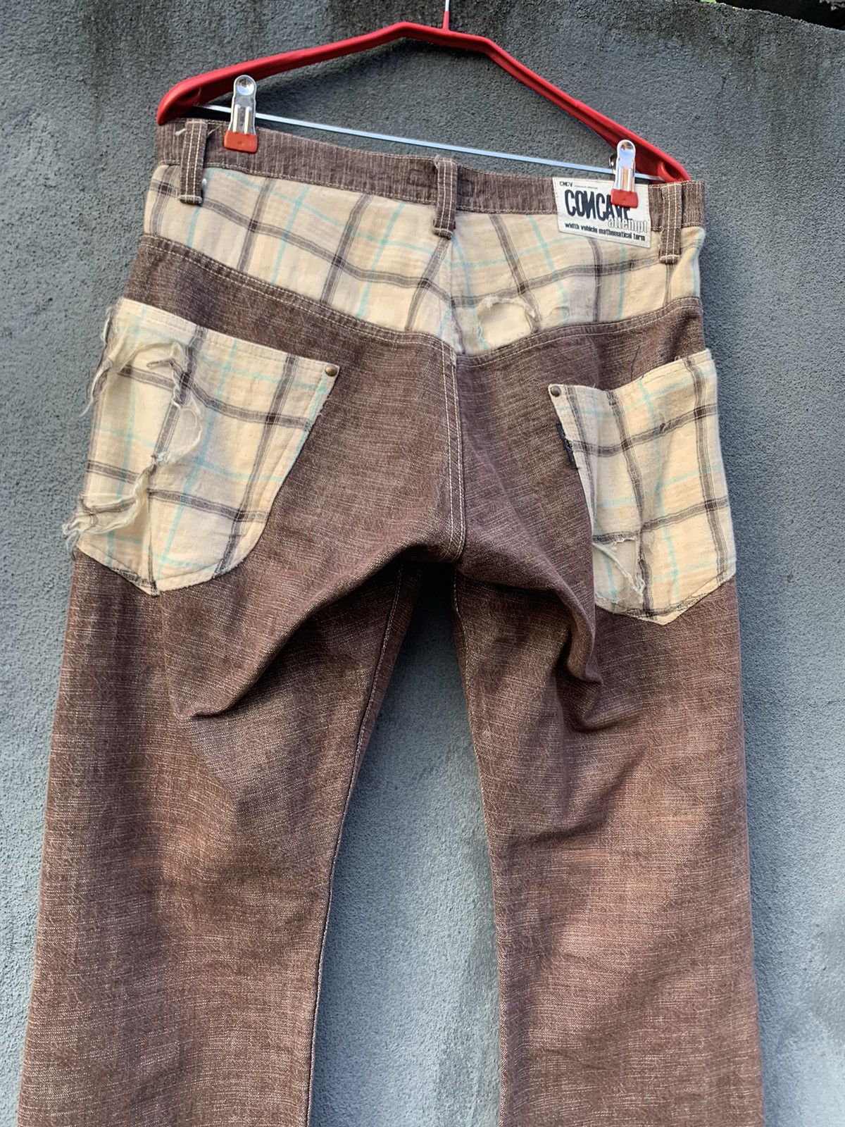 Vintage 👹VINTAGE CONCAVE DISTRESSED POCKET BROWN DENIM Size US 31 - 7 Thumbnail