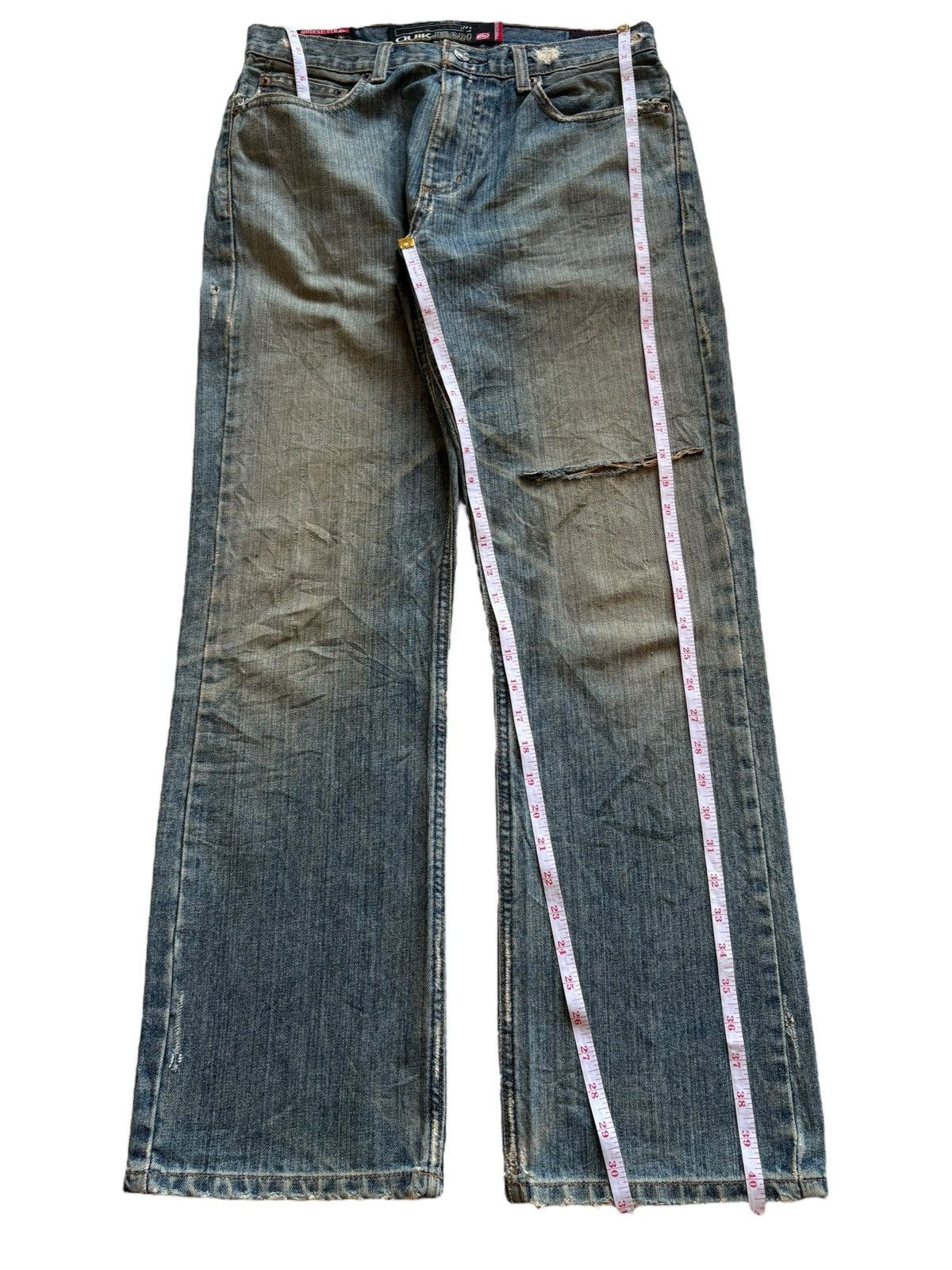 Quicksilver Vintage Quiksilver Mud Wash Distressed Baggy Jeans Size US 31 - 15 Thumbnail
