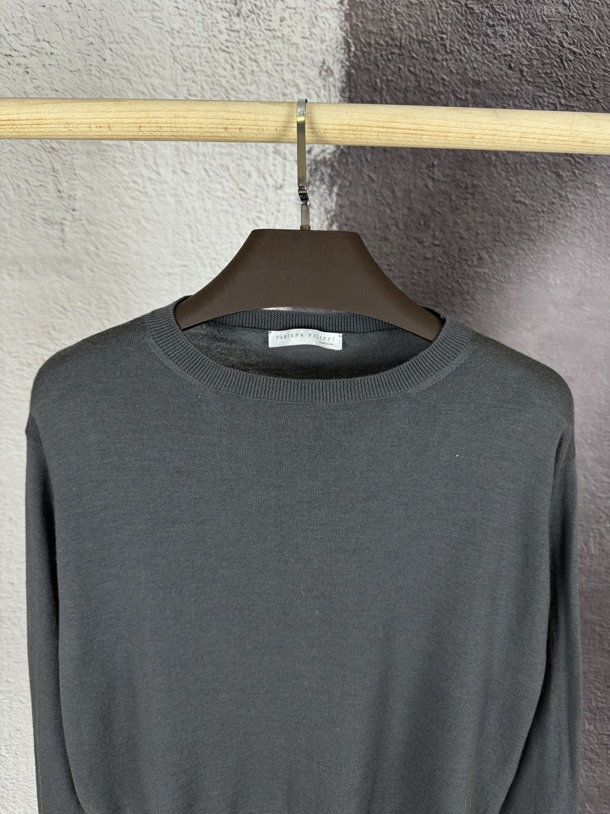 Fabiana Filippi Fabiana Filippi Merino wool grey sweater knitwear jumper Size M / US 6-8 / IT 42-44 - 8 Thumbnail