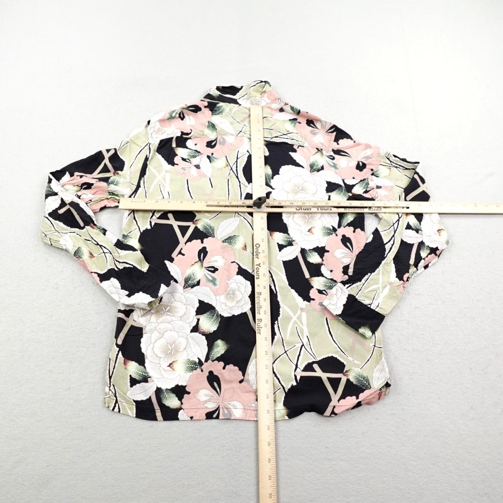 Allsaints AllSaints Shirt Mens Medium Black Green Floral Hawaiian Button Up Camp Size US M / EU 48-50 / 2 - 7 Thumbnail