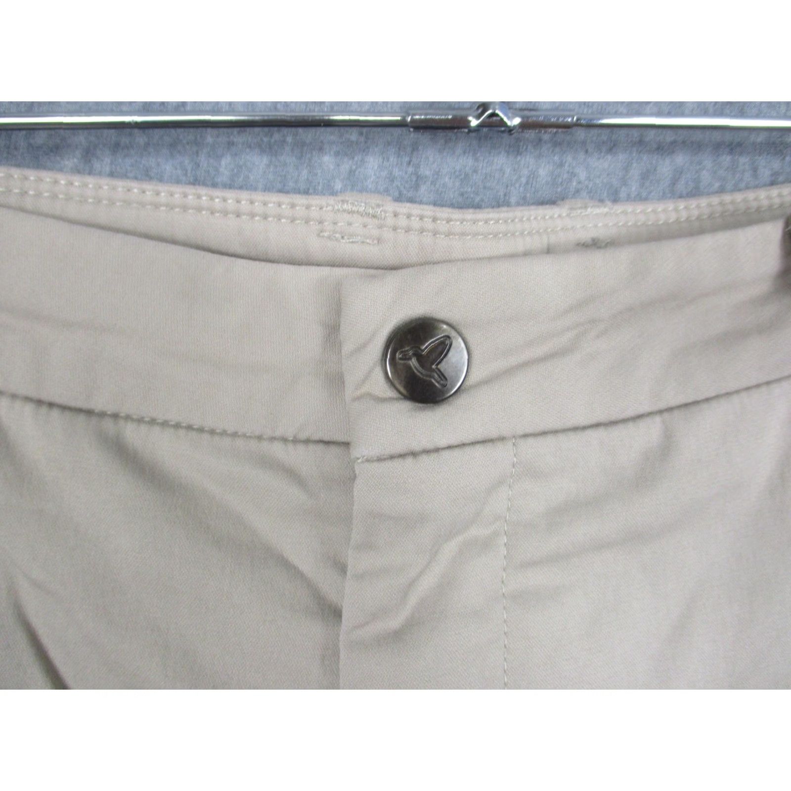Vintage Birddogs Pants Mens 34x32 Beige Stretch Chino Golf Casual Zip Pockets Flat Front Logo Zip Front pockets Mens Size US 34 / EU 50 - 3 Thumbnail