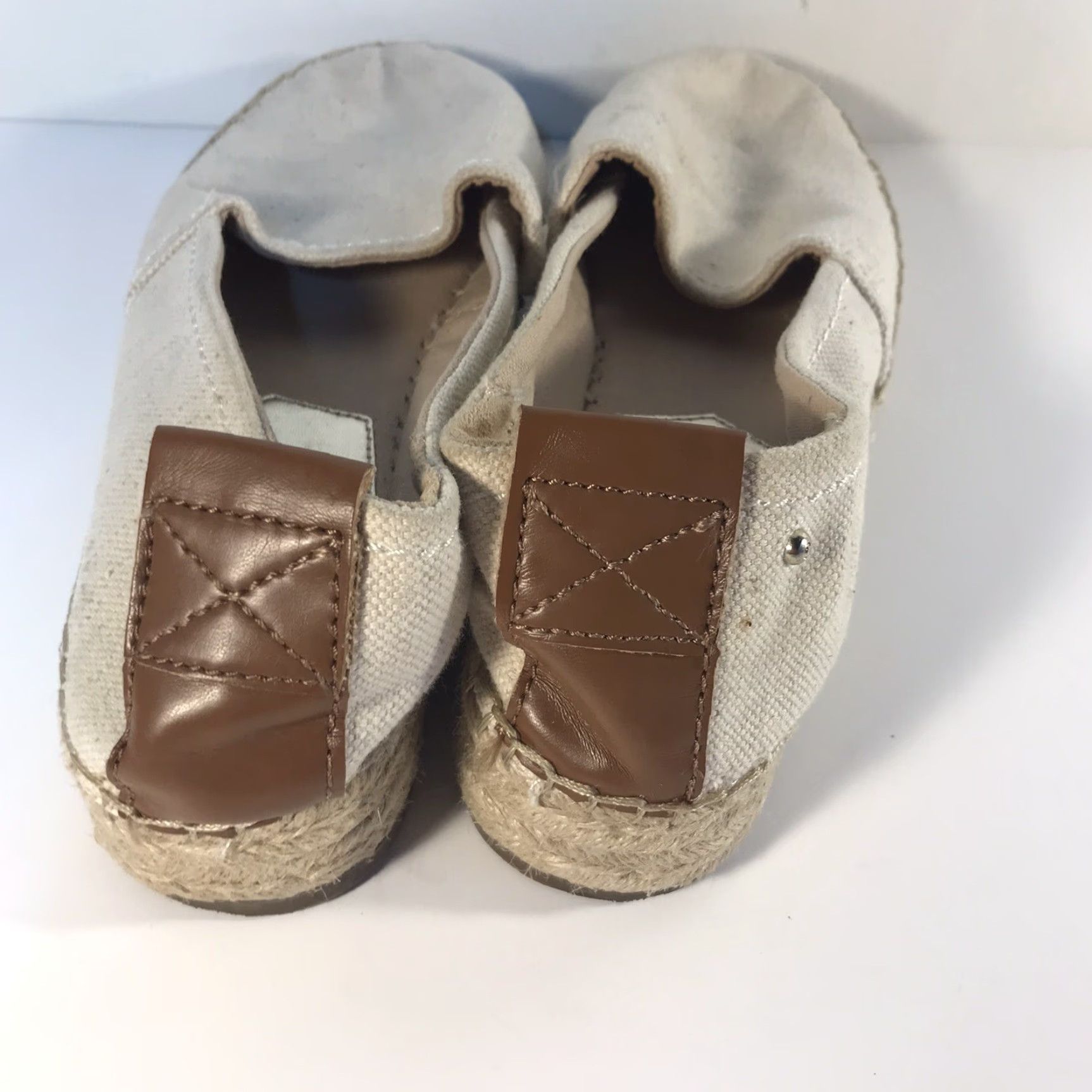 Vintage VINTAGE Circus Sam Edelman Cream Canvas Flat Espadrilles Womens Size 10M Summer Casual Platform Size US 10 / IT 40 - 4 Thumbnail