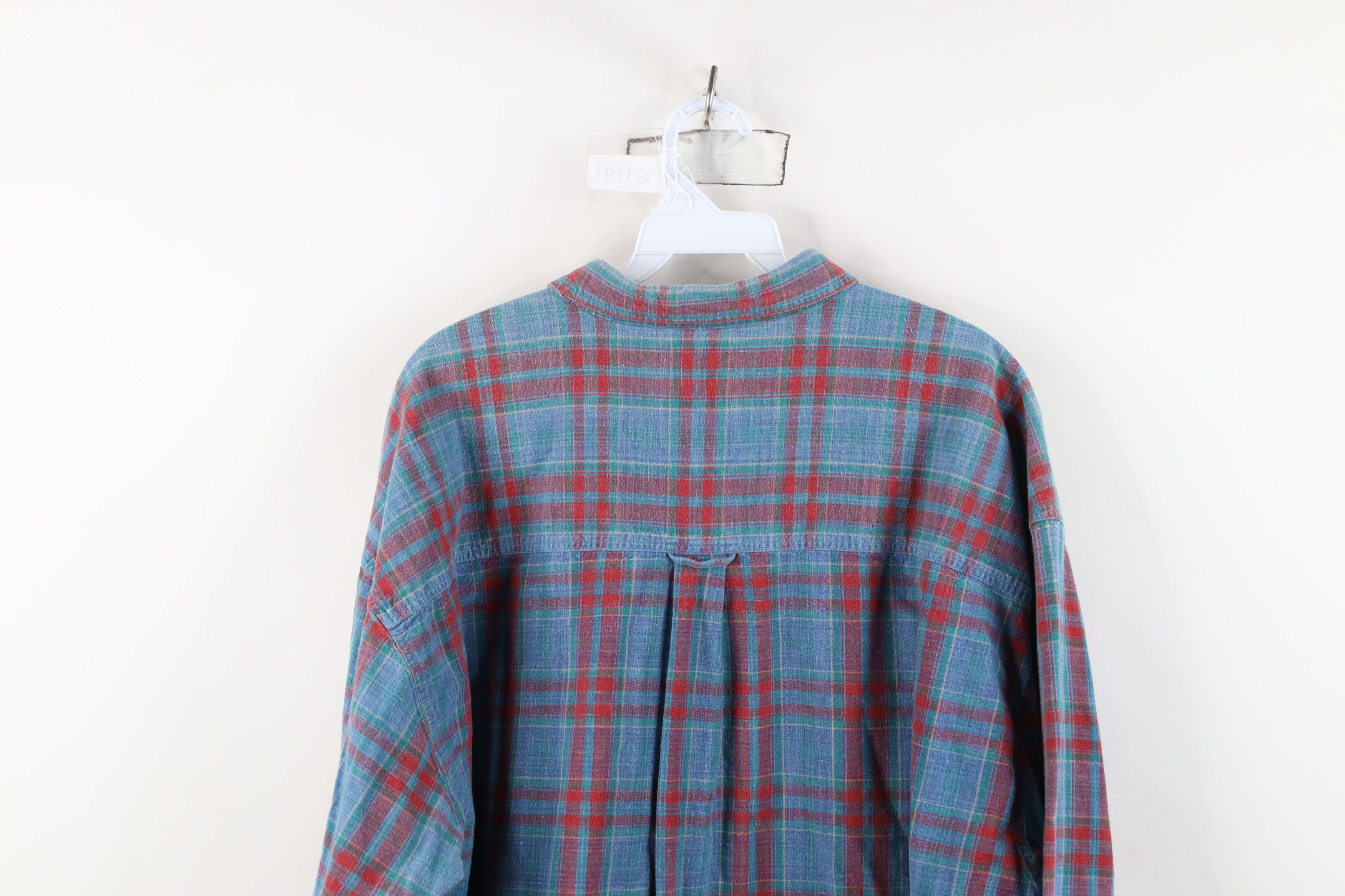 Vintage Vintage 90s Streetwear Chambray Button Down Shirt Plaid Size US XL / EU 56 / 4 - 11 Thumbnail