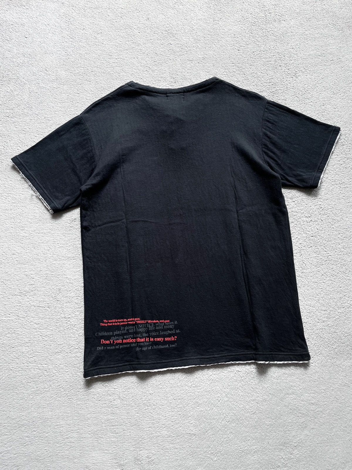 Japanese Brand Y2k Moven-Pick Laces up Poem T.shirt Size US L / EU 52-54 / 3 - 2 Thumbnail