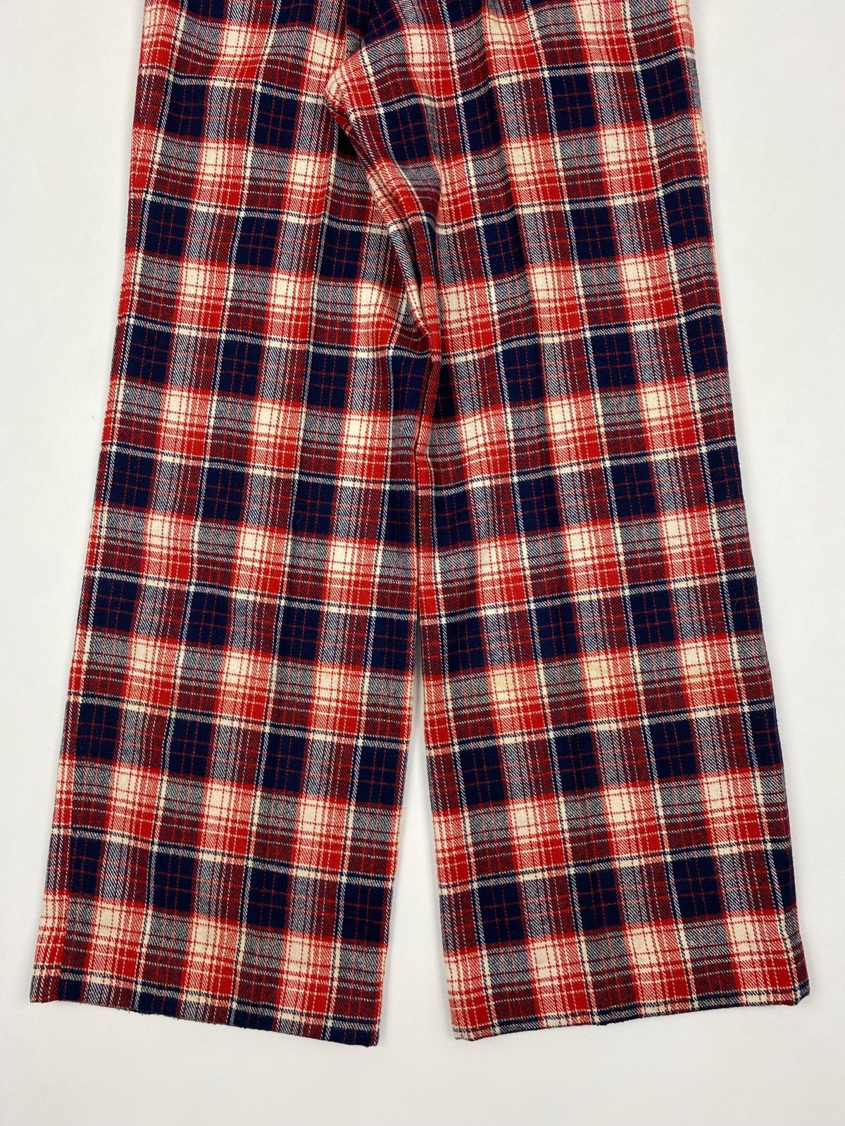 Vintage 1970’s Vintage Penthouse Wool Red Tartan Check Wide Trousers Size US 32 / EU 48 - 11 Thumbnail