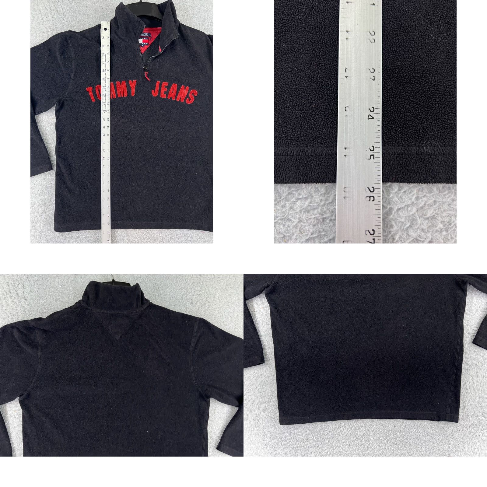 Tommy Hilfiger Tommy Hilfiger Sweater Mens M Black Long Sleeve 1/4 Zip Fleece Polyester Embroidered Logo Classic American Designer Mens Size US M / EU 48-50 / 2 - 9 Thumbnail