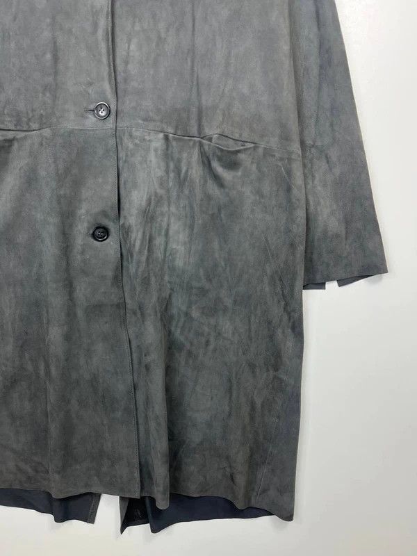 Other Via Masini 80 Firenze Womens Suede Leather Coat Grey Size L Size L / US 10 / IT 46 - 3 Thumbnail