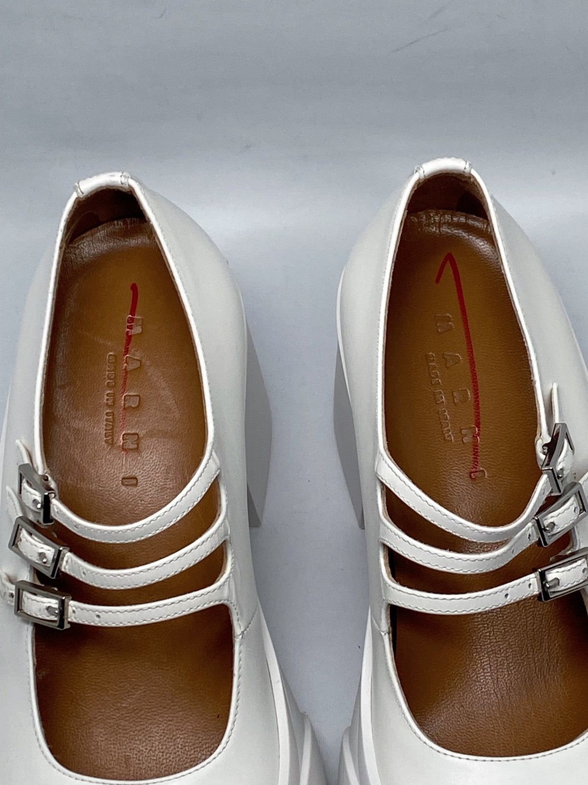 Marni Marni White Pablo Triple-Buckle Mary Jane Heels size 36 Size US 6 / IT 36 - 10 Thumbnail