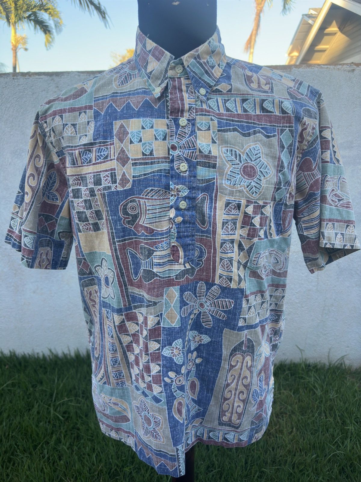 Reyn Spooner PreOwned Reyn Spooner Hawaiian Print Multicolored Men's M Size US M / EU 48-50 / 2 - 1 Thumbnail
