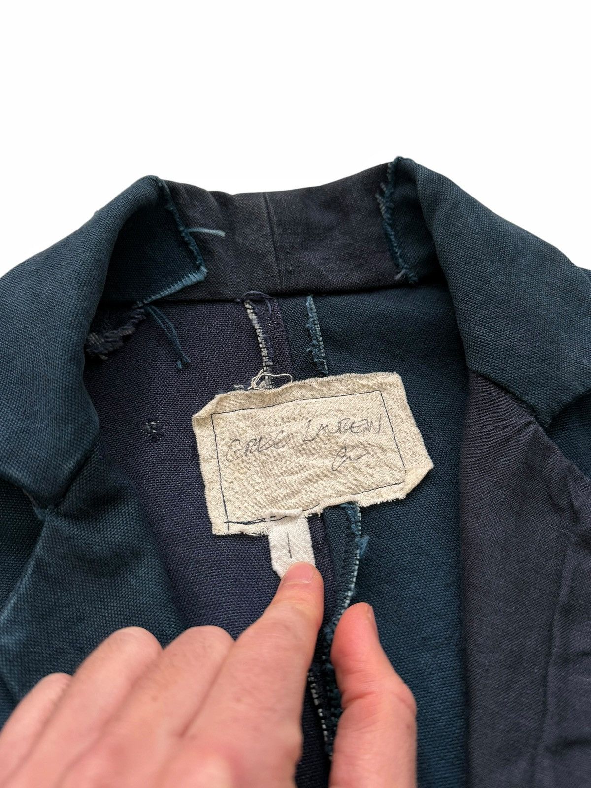Greg Lauren 2014 OG THE BLUE Patchwork Mailbag Blazer Size US S / EU 44-46 / 1 - 12 Thumbnail