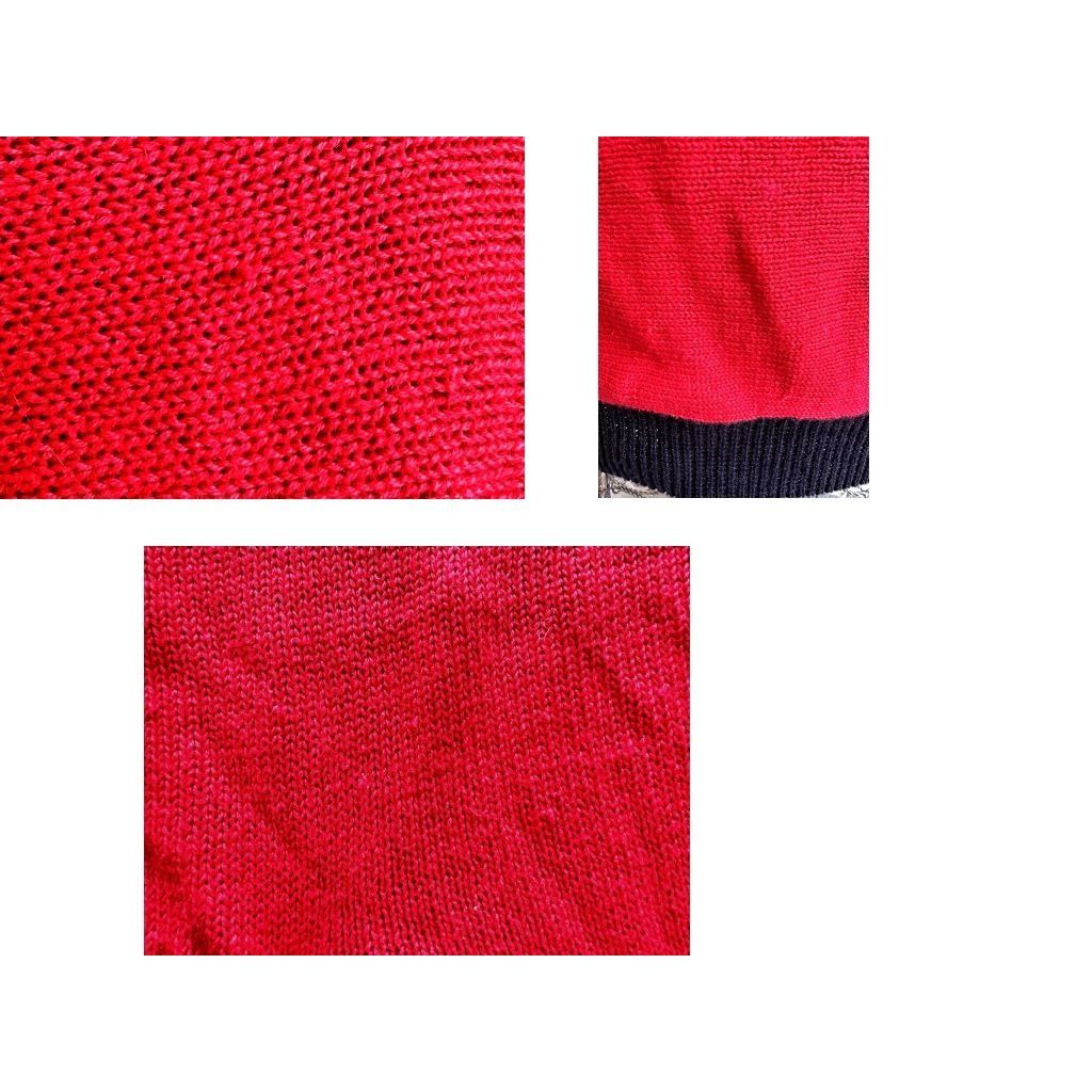 Vintage Vintage 80s Bonnie Bill by Holly Medium Sweater Red Black Size M / US 6-8 / IT 42-44 - 12 Thumbnail
