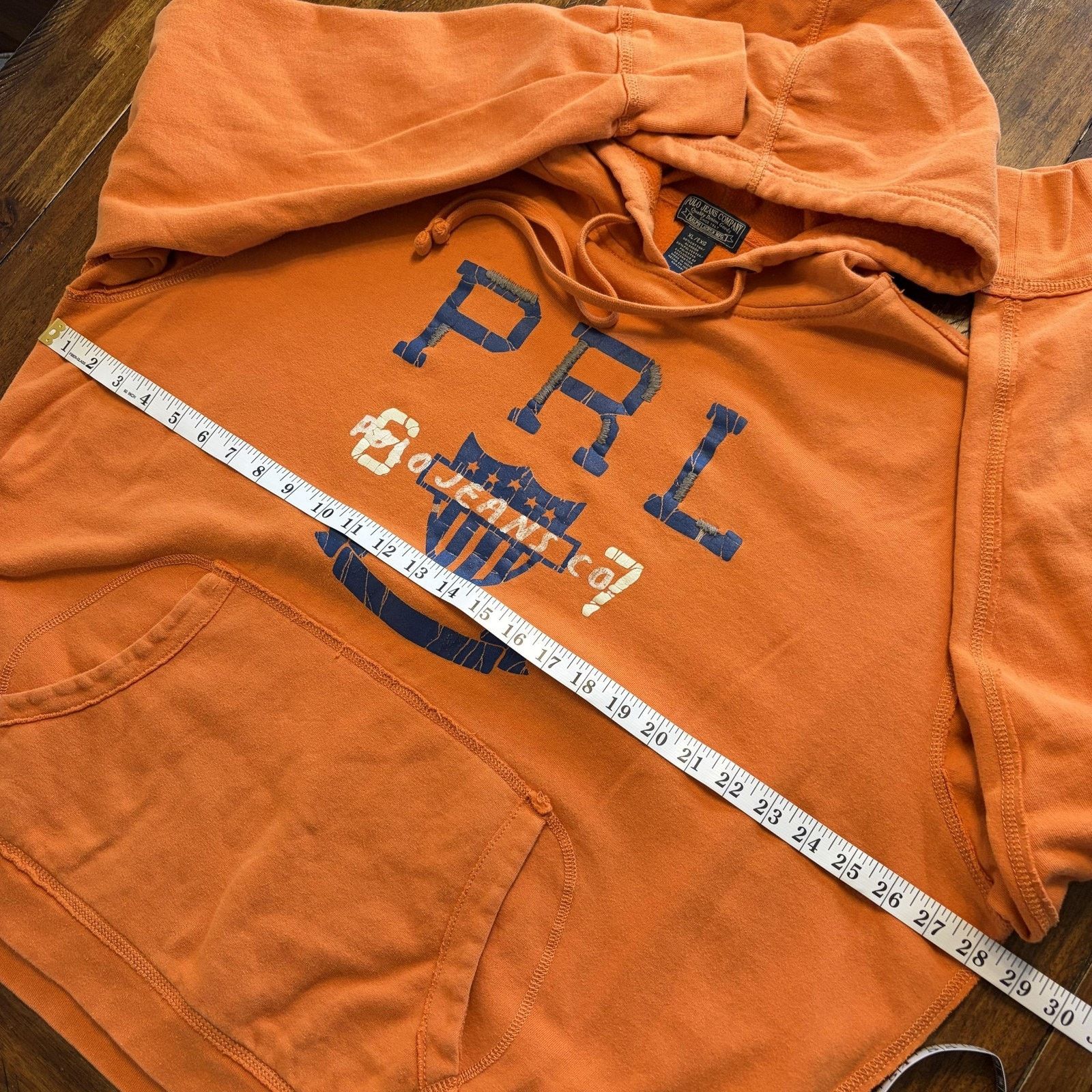 Polo Ralph Lauren Polo Jeans Company Hoodie Sweatshirt XL Orange PRL Shield Size US XL / EU 56 / 4 - 8 Thumbnail