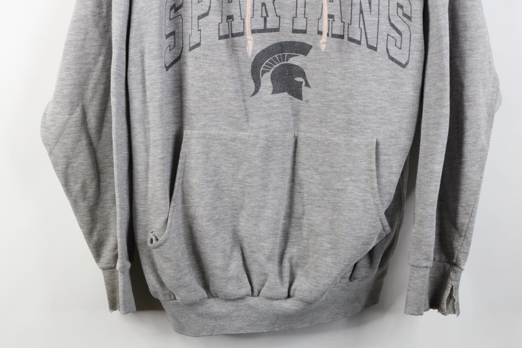 Vintage Vintage 90s Michigan State University Hoodie Sweatshirt Gray Size US S / EU 44-46 / 1 - 3 Thumbnail