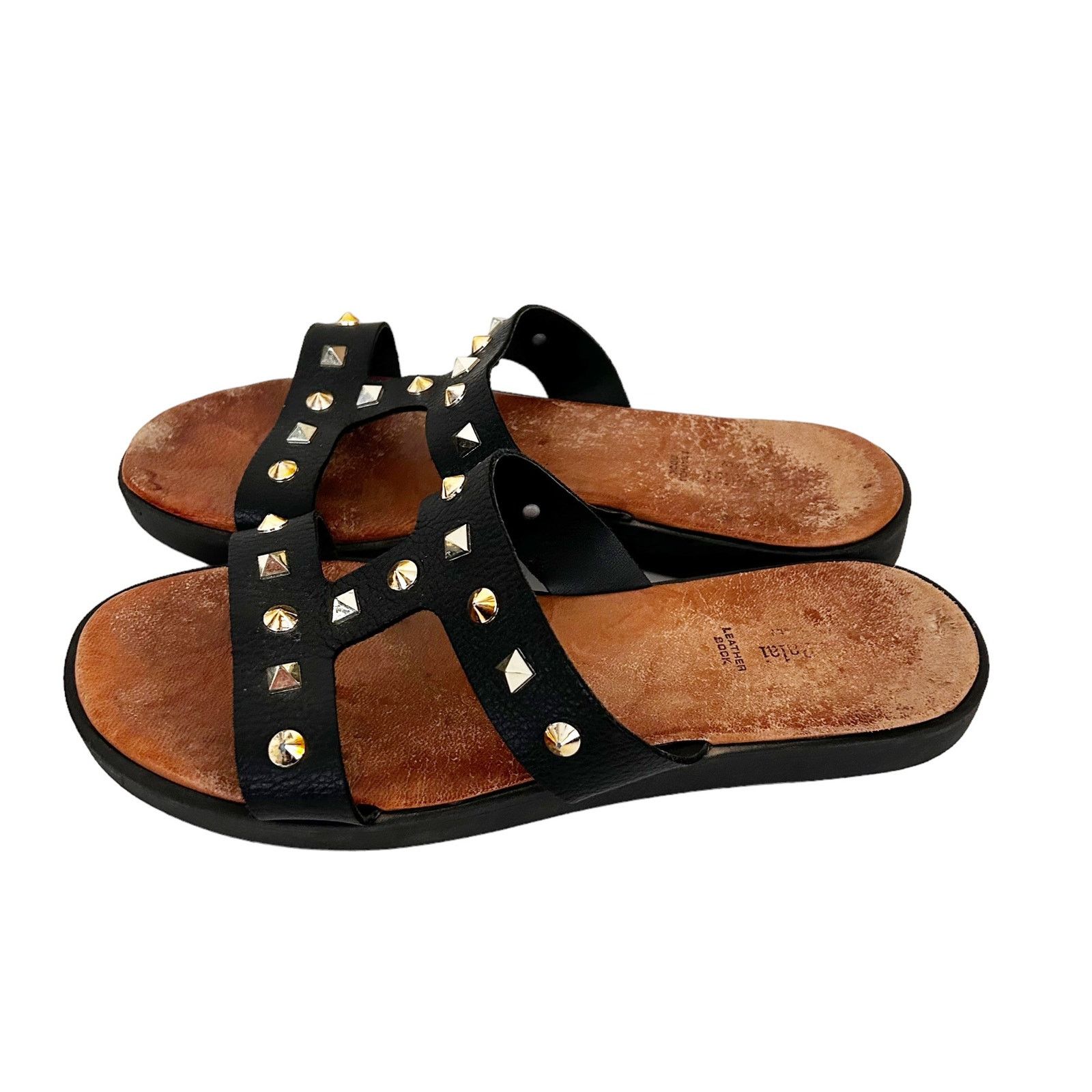 Other Giulia Palai Black Leather Studded Sandals Sz 8 Size US 8 / IT 38 - 4 Thumbnail