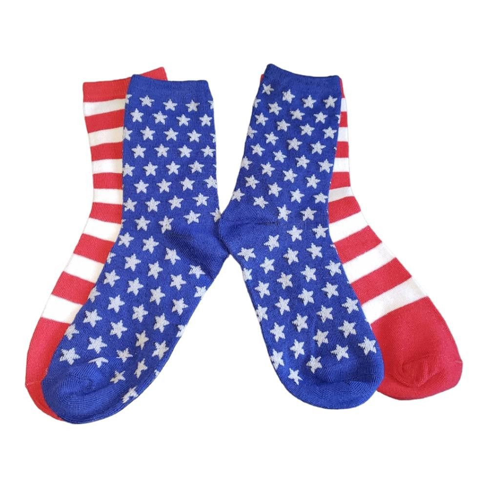 Designer CT171 Ladies Stars & Stripes Socks. Two pairs available. S/M Size ONE SIZE - 2 Thumbnail